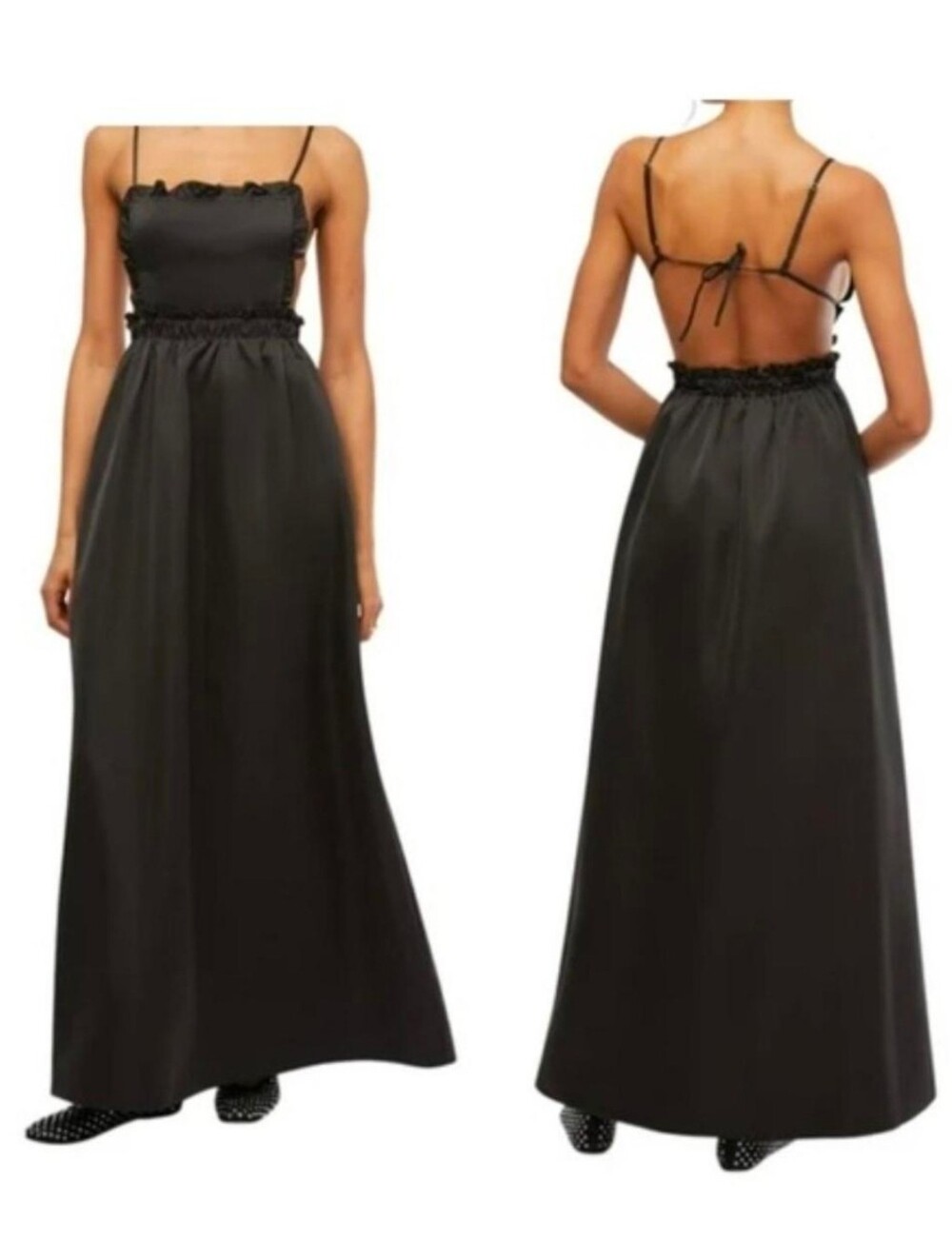 WEWOREWHAT RUFFLE BIB MAXI